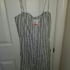 Grey and white mini dress